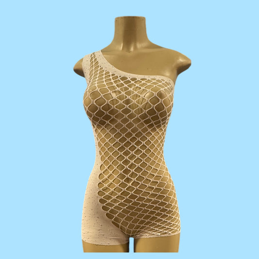 Fishnet Bodysuit Rhinestone